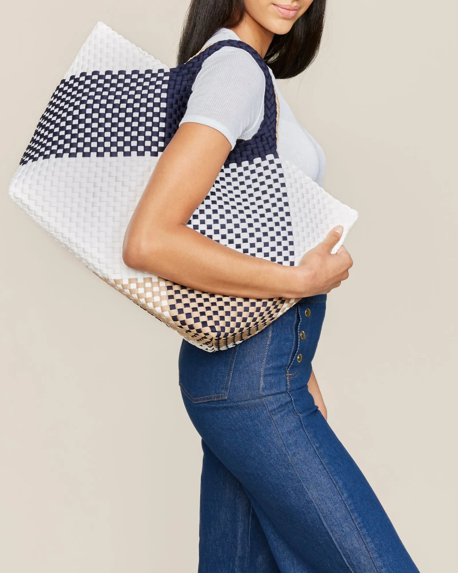 Skulderveske^NAGHEDI St. Barths Large Tote Grafisk Geo