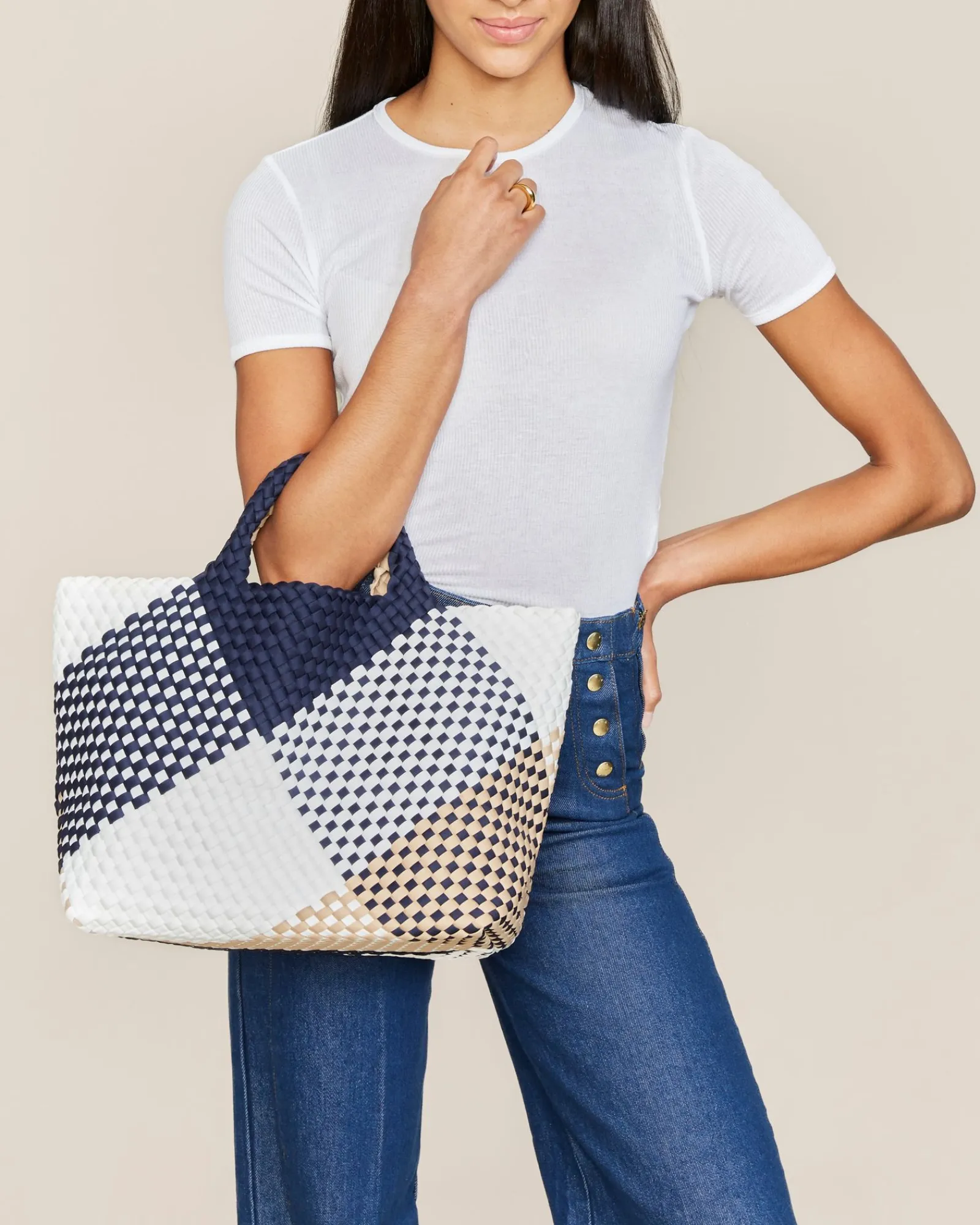 Skulderveske^NAGHEDI St. Barths Medium Tote Grafisk Geo