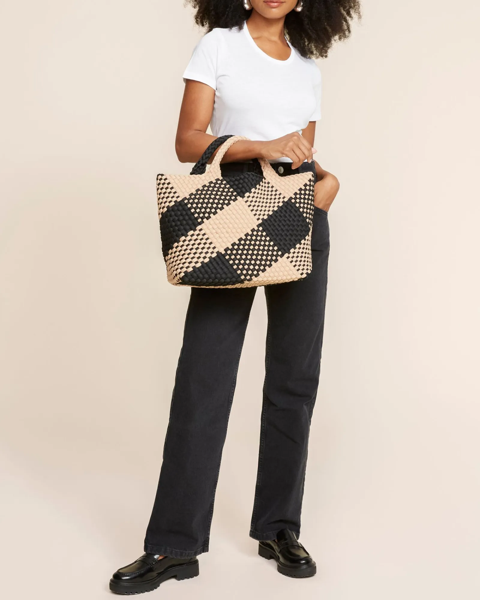Skulderveske^NAGHEDI St. Barths Medium Tote Plaid